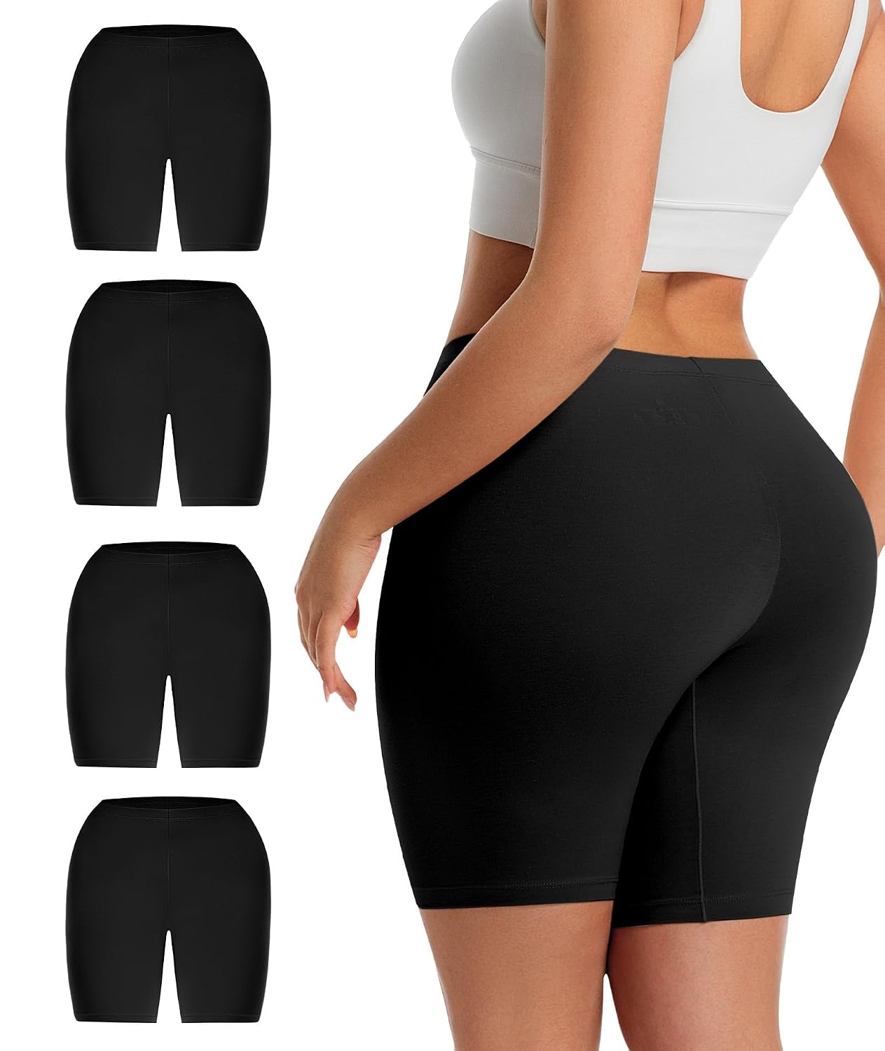 Yeblues Cotton Anti Chafing Slip Shorts