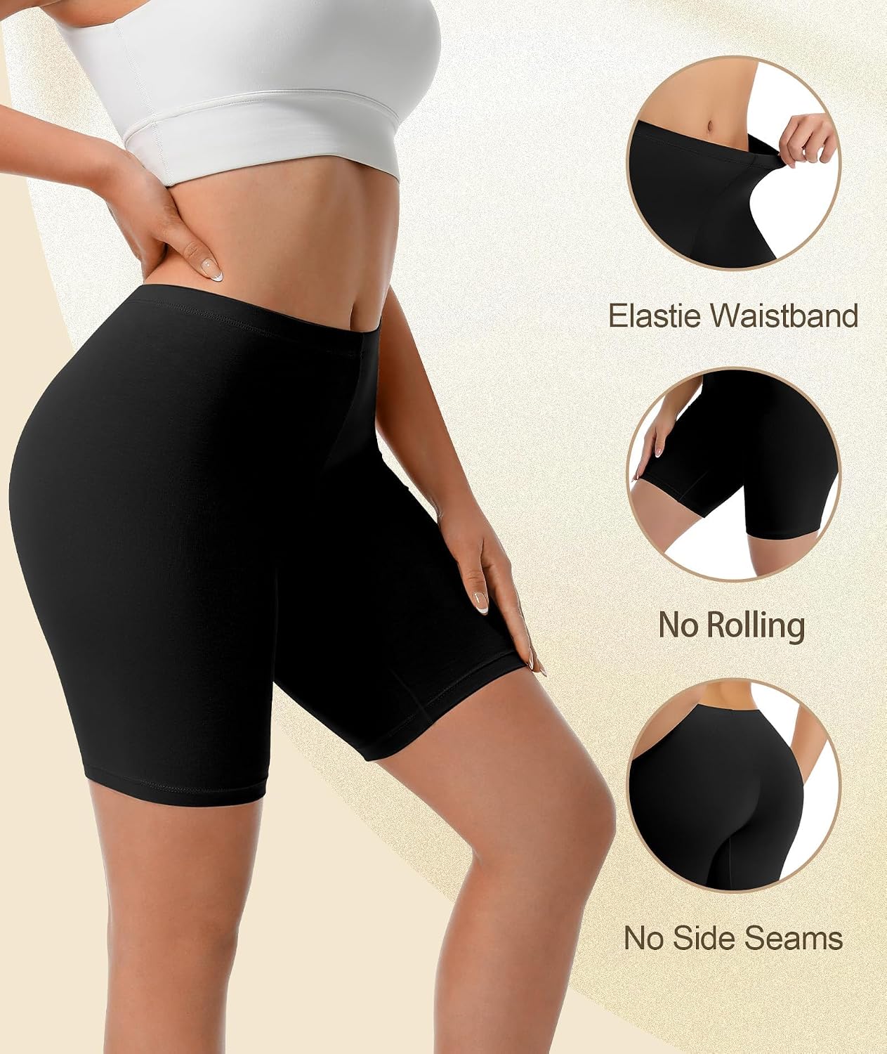 Yeblues Cotton Anti Chafing Slip Shorts — image 2