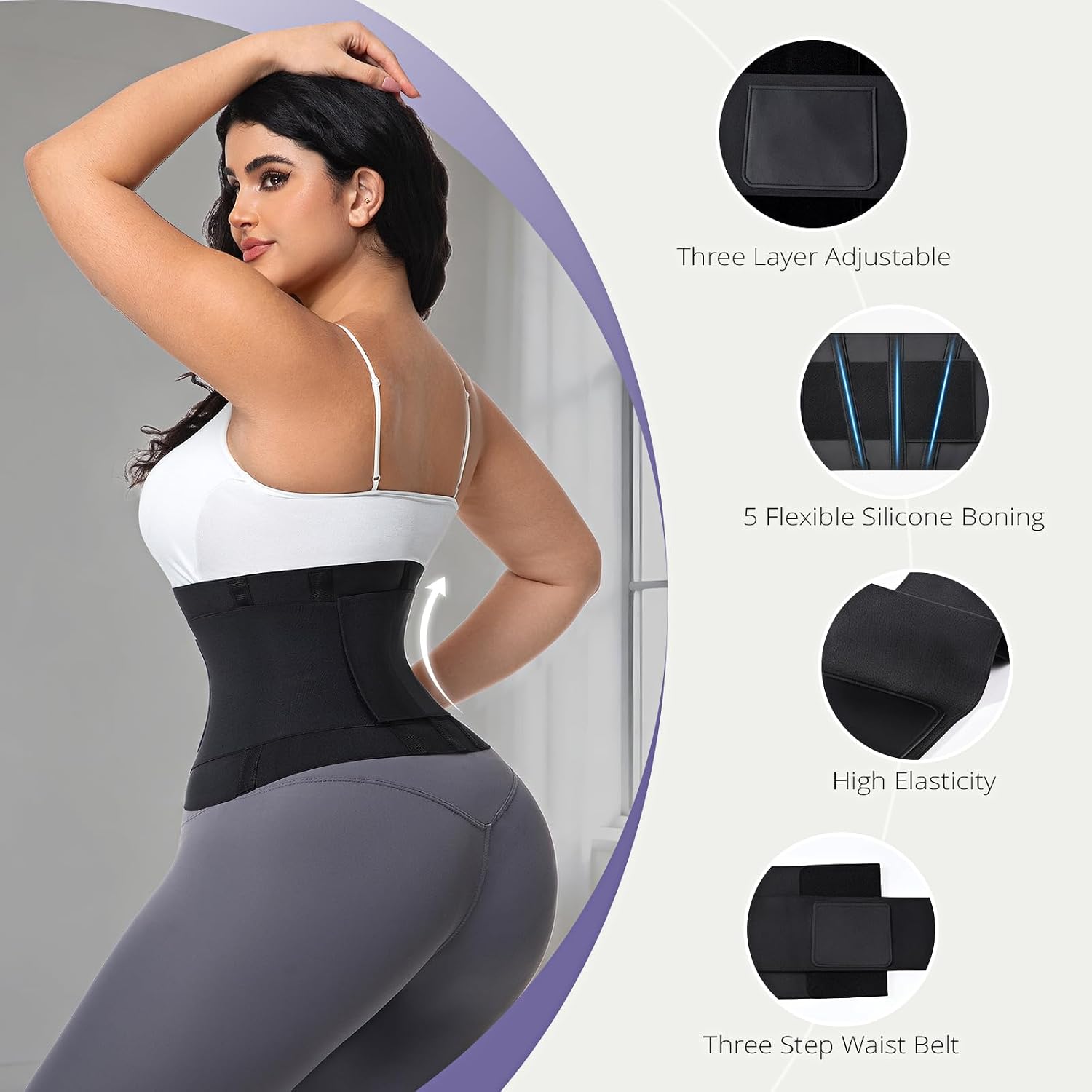 Wlitri Triple Wrap Waist Trainer Cincher Belt — image 2