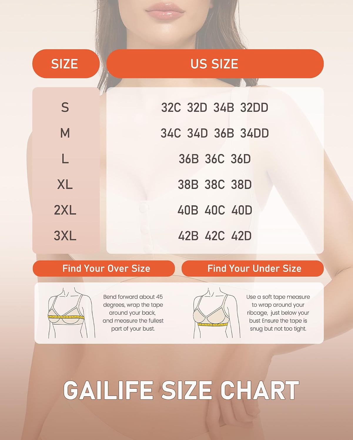 Gailife Front Closure Wireless Comfort Bralette for Women — image 6