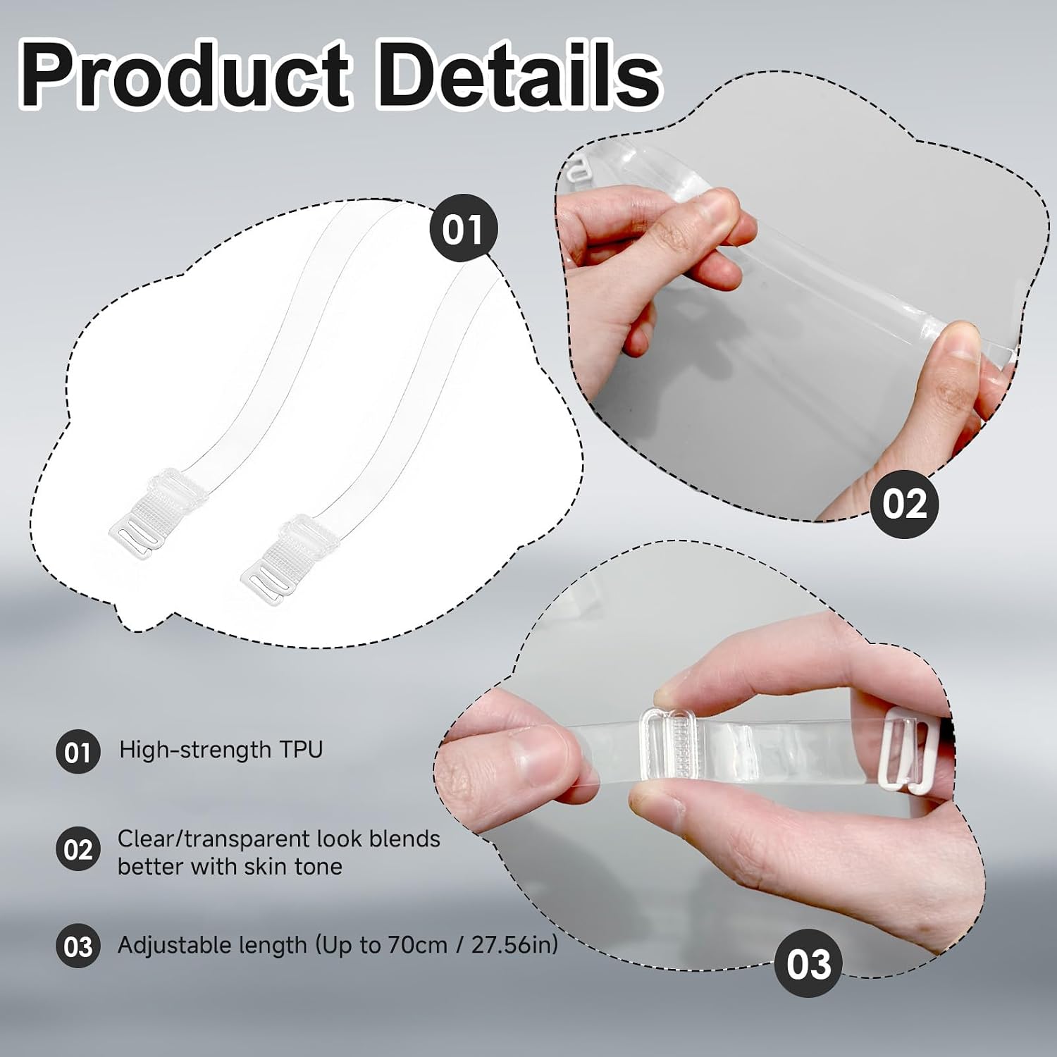 Liqqlex Adjustable Bra Strap Set for Women — image 3