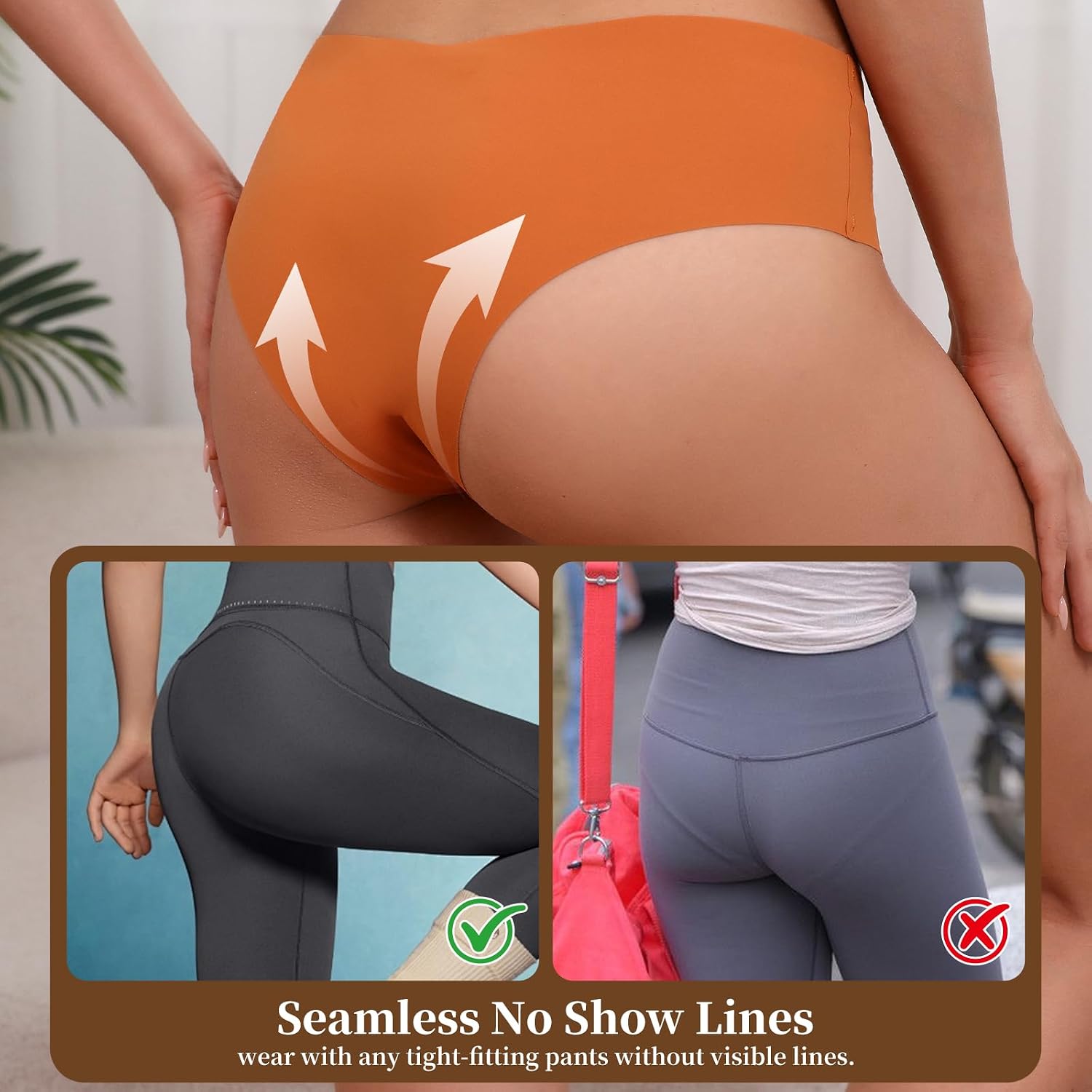 Atisek Seamless No Show Cheeky Bikini 6-Pack — image 4