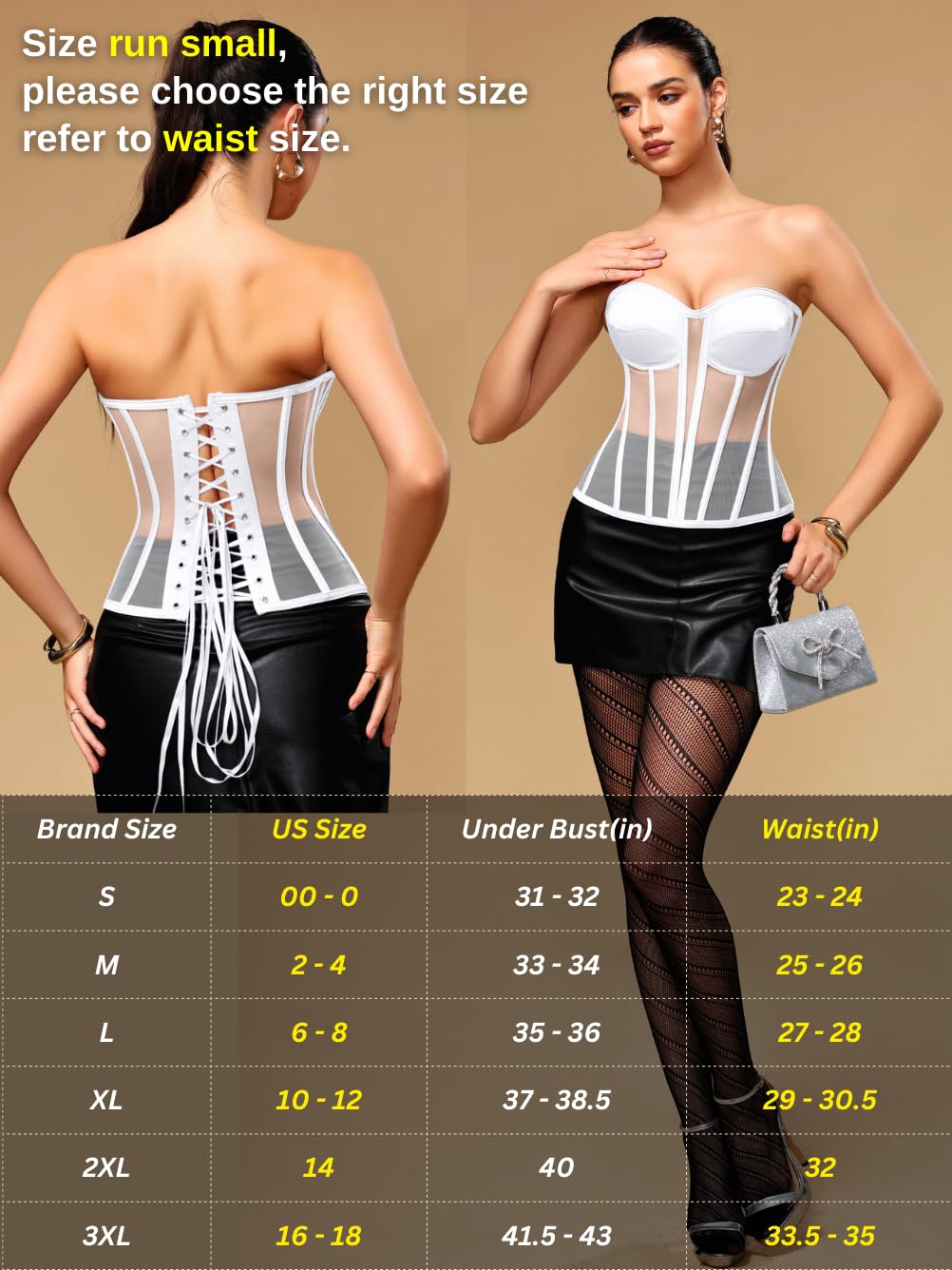 Kaei&Shi Strapless Mesh Corset Bustier — image 7