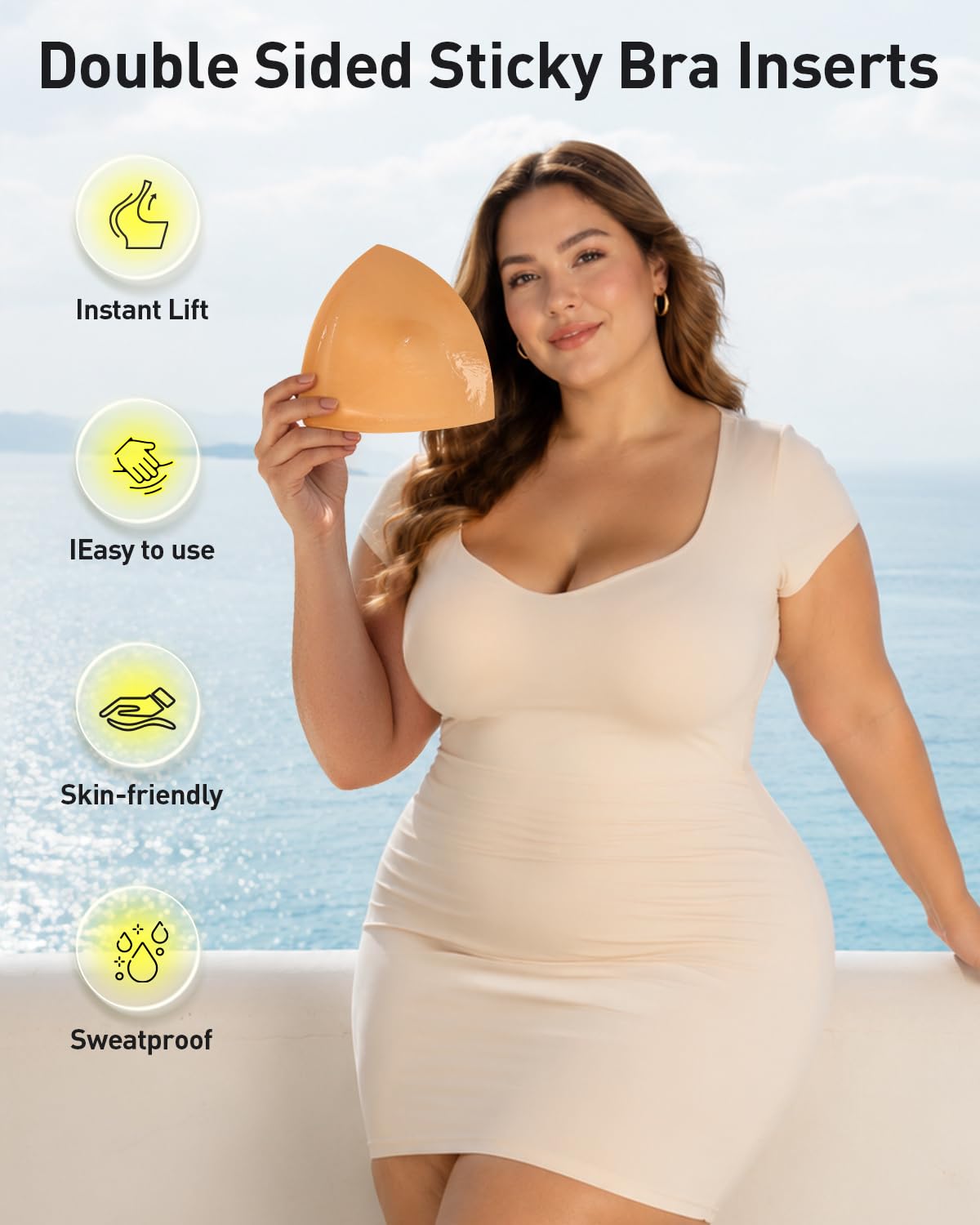 Niidor Double Sided Sticky Bra Inserts for D+ — image 2