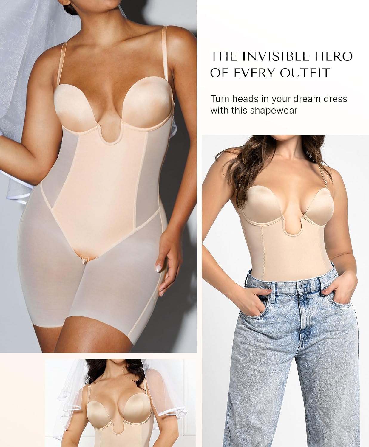 SHAPELLX Strapless Deep Plunge Bodysuit — image 5