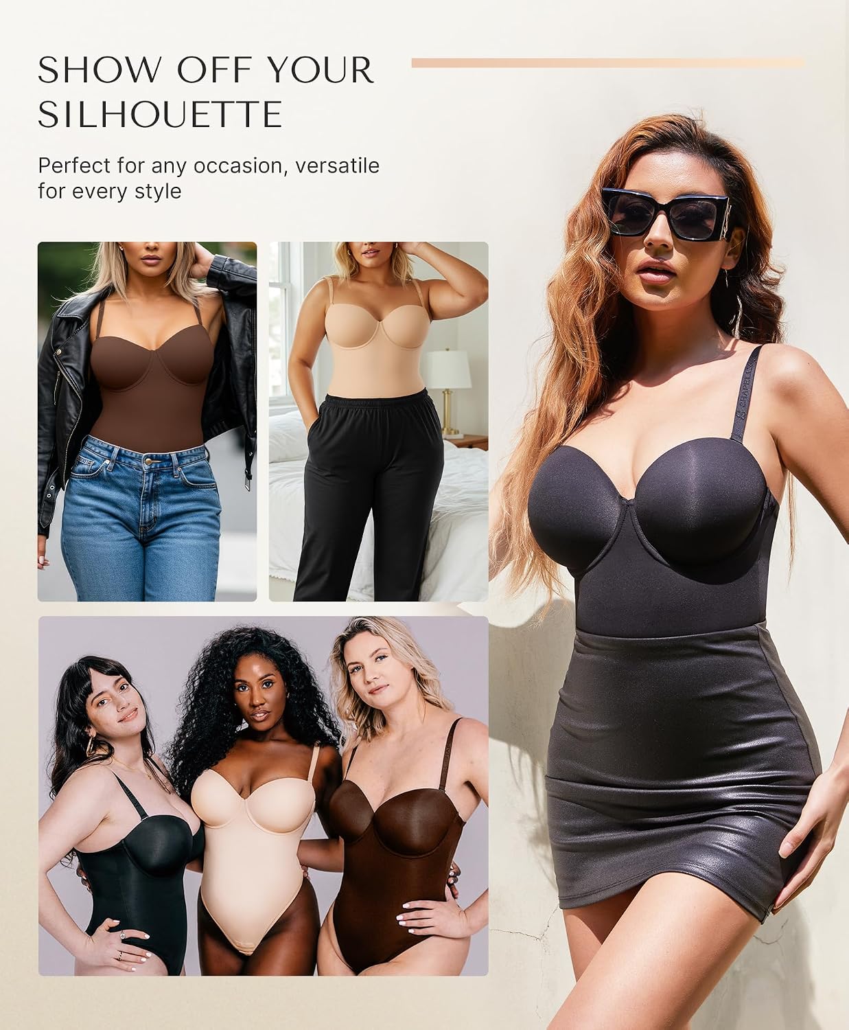 SHAPELLX Strapless Tummy Control Bodysuit — image 5