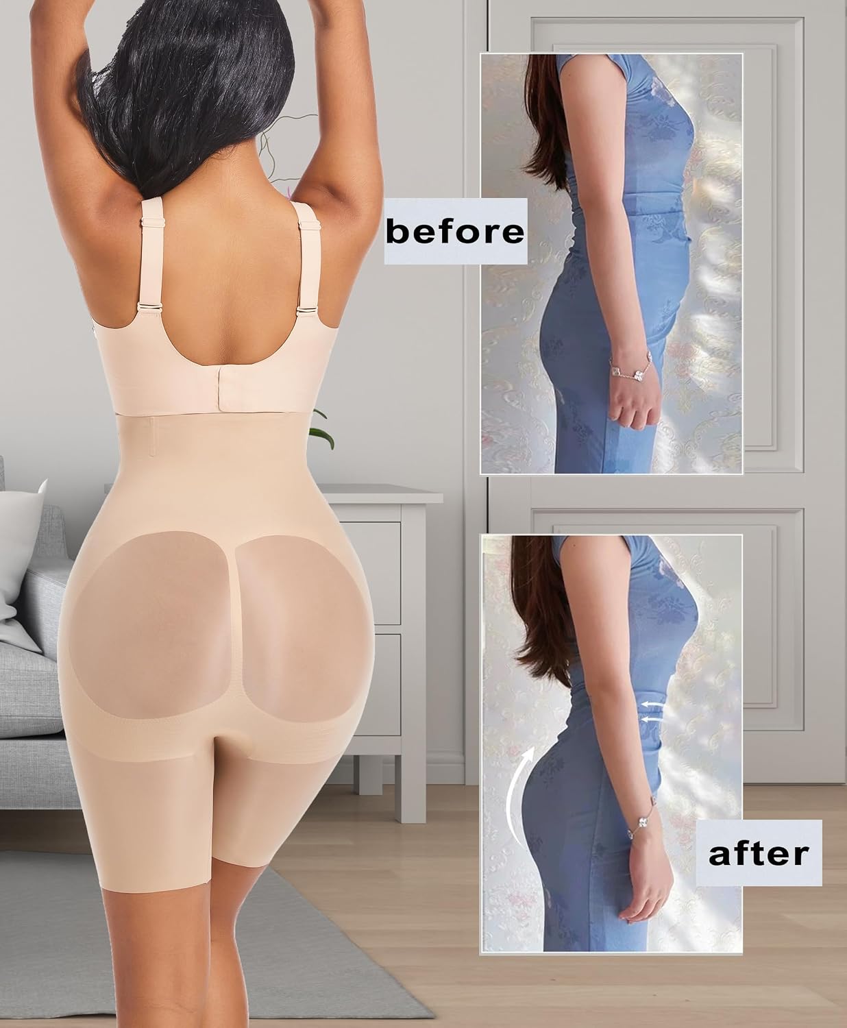 PRETTYWELL High Waisted Seamless Shapewear Shorts — image 5