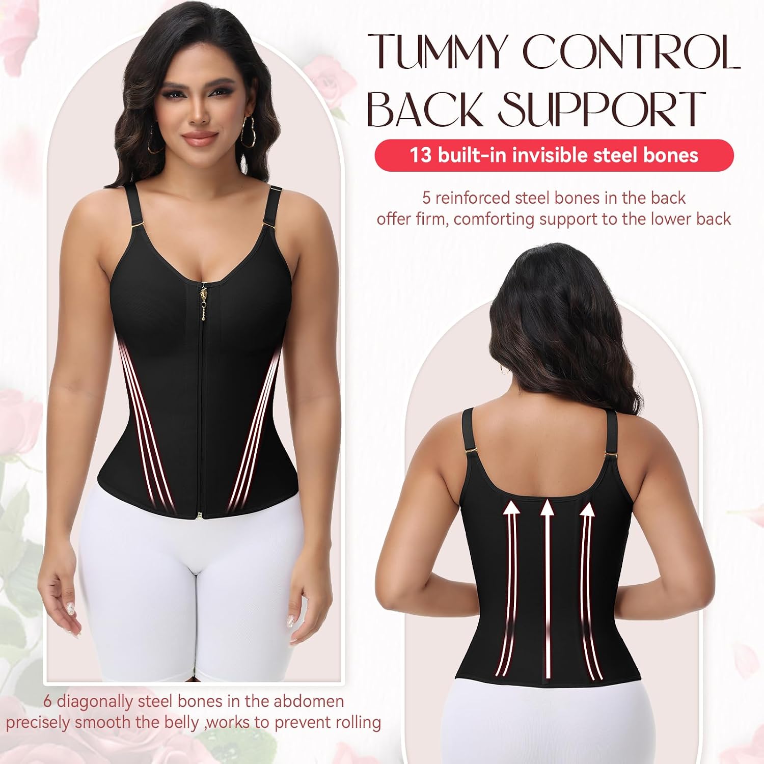 SHAPSHE Breathable Steel Boned Waist Trainer — image 2