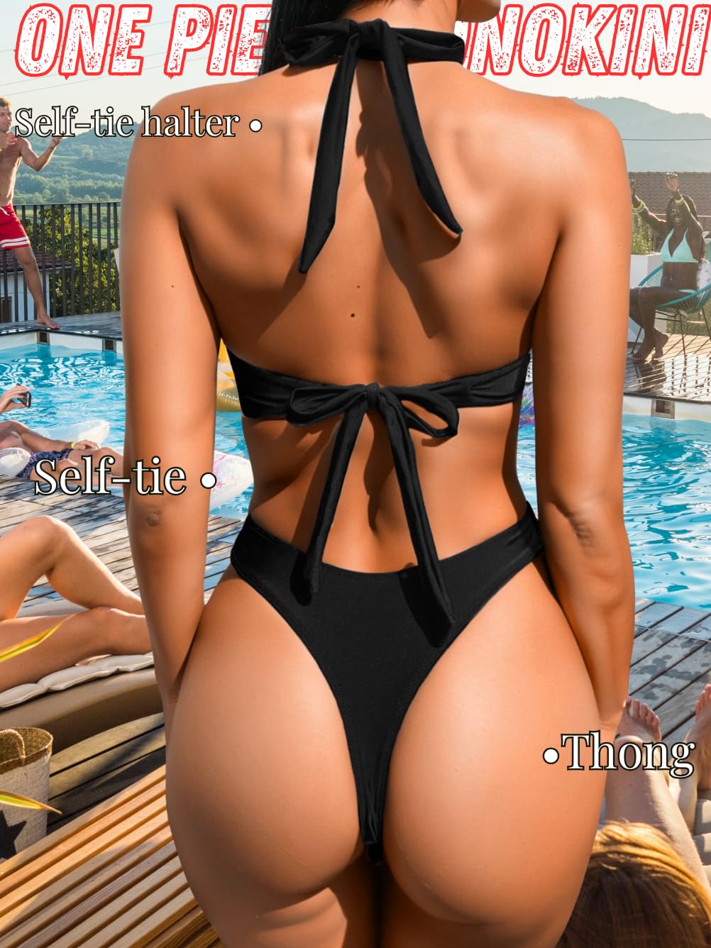 ChiaoLezhee Women's Halter Crisscross Cutout Monokini — image 3