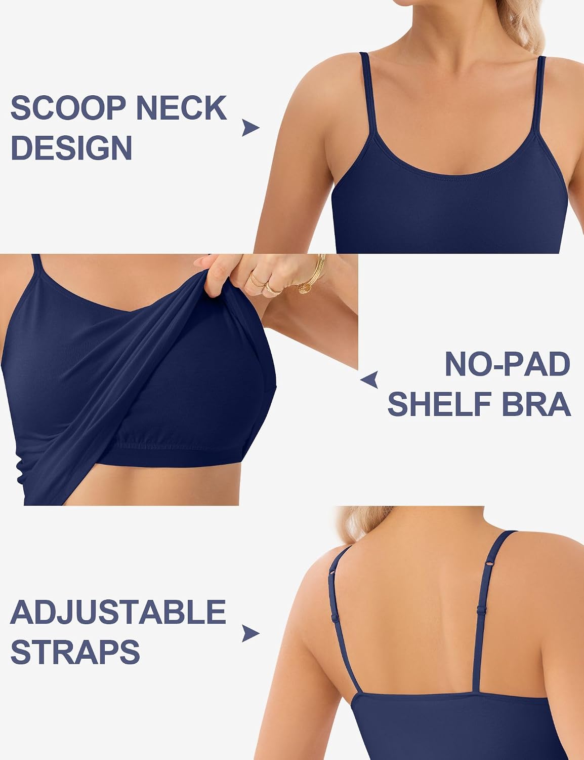 Missclub 5-Pack Cotton Shelf Bra Camisole — image 5
