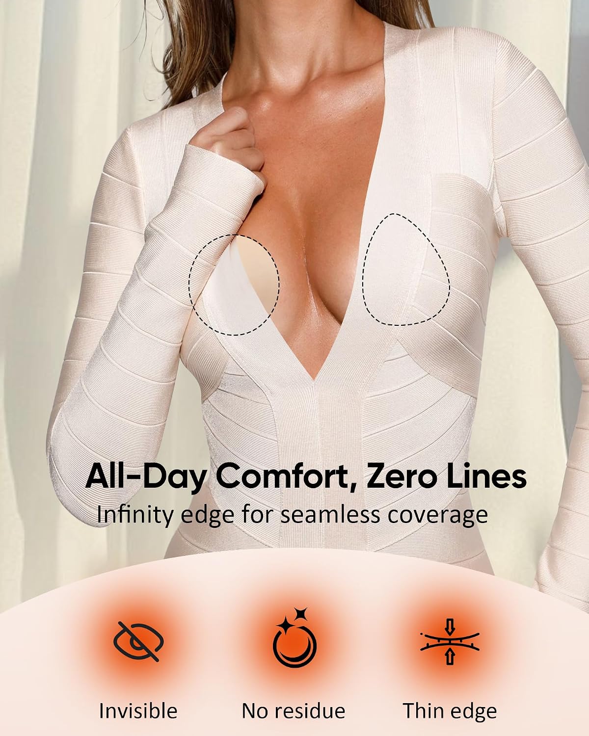Easybunny Invisible Reusable Triangle Nipple Covers — image 2