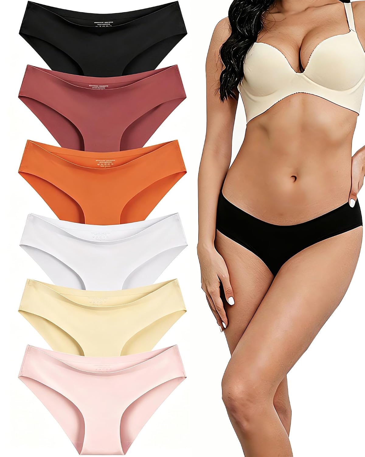 Gleedeal Seamless Bikini Panties 6-Pack