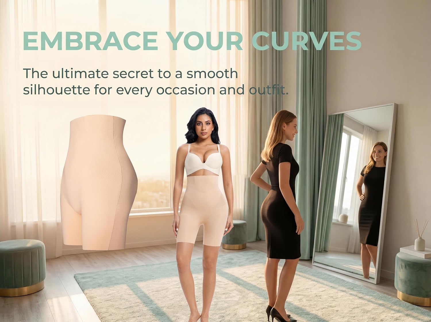 PRETTYWELL High Waisted Butt Lifting Shapewear Shorts — image 7