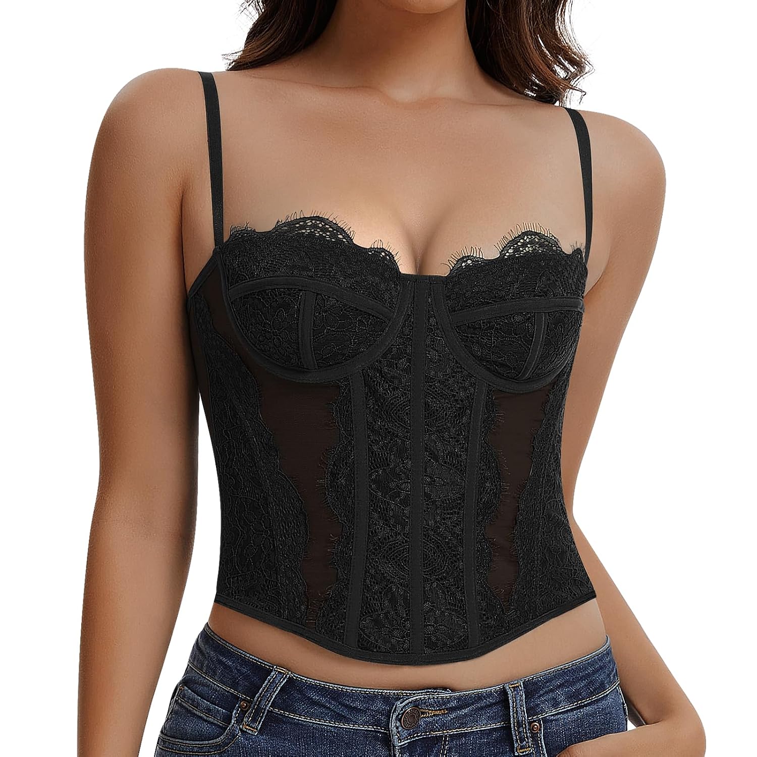 Werena Lace Bustier Corset Top for Women