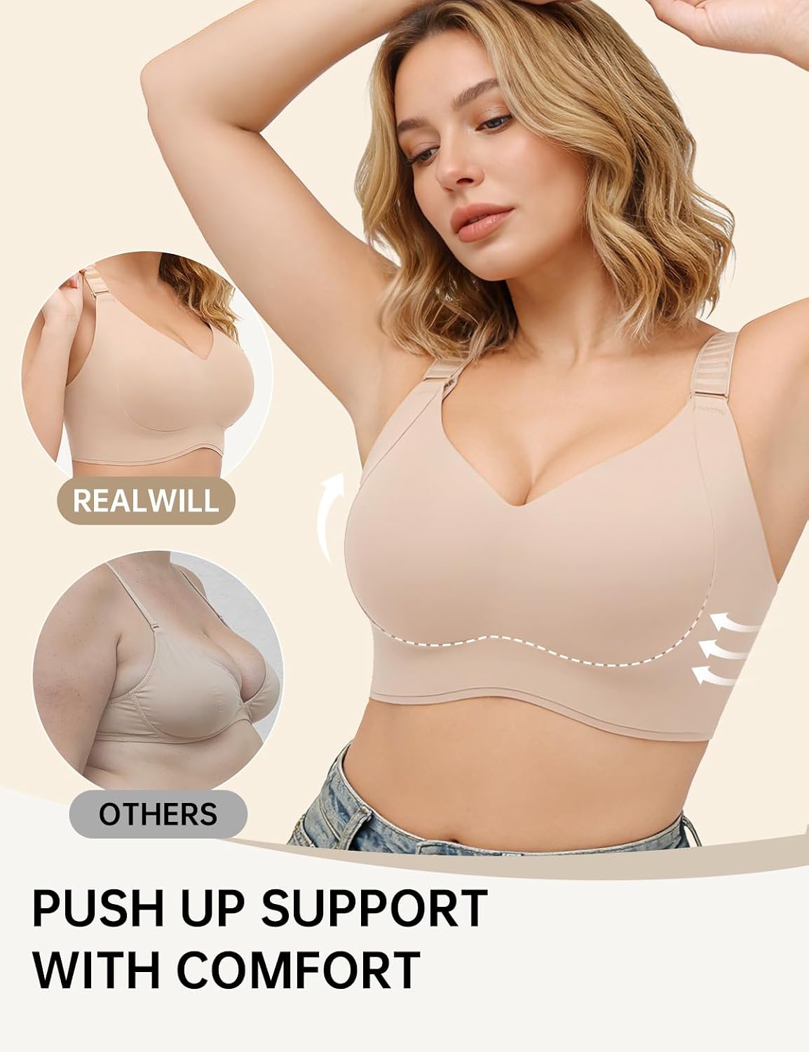 REALWILL Wireless Minimizer Bra for Women — image 3