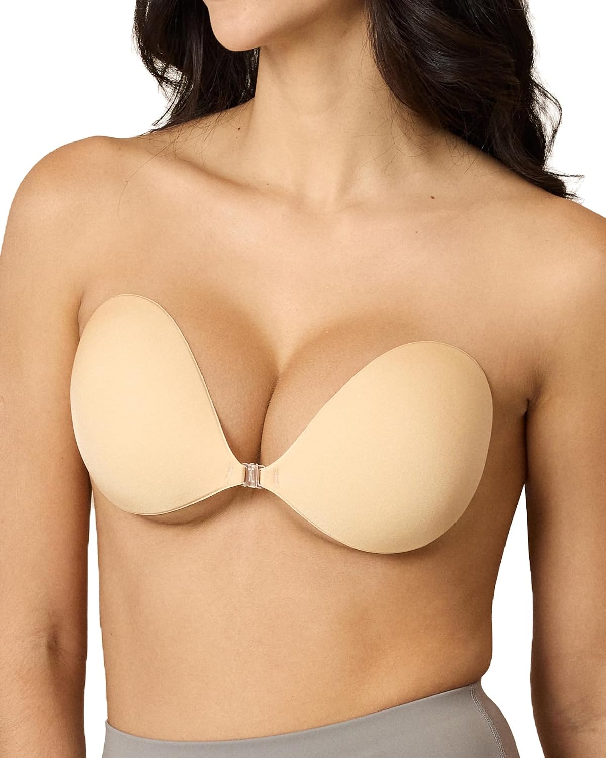 Niidor Adhesive Invisible Backless Strapless Push-Up Bra