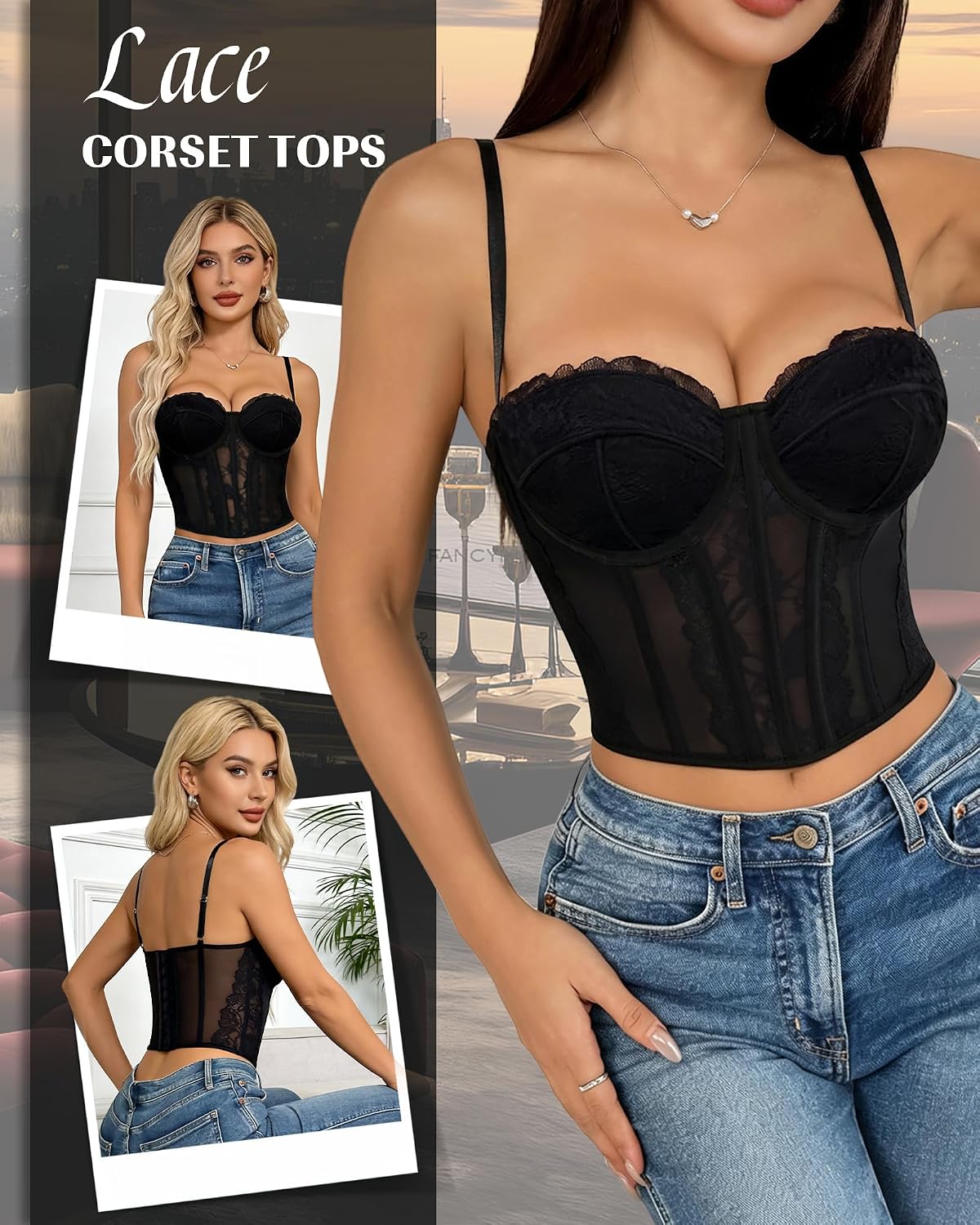 NJMRDNX Lace Bustier Corset Top — image 5