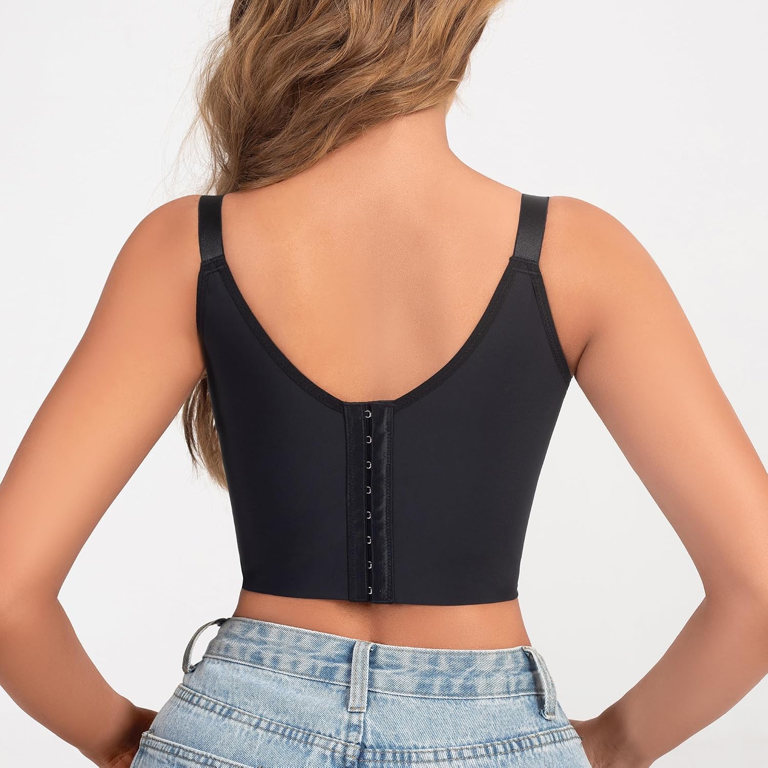 QOU Push-Up Deep V Longline Lace Bra — image 3