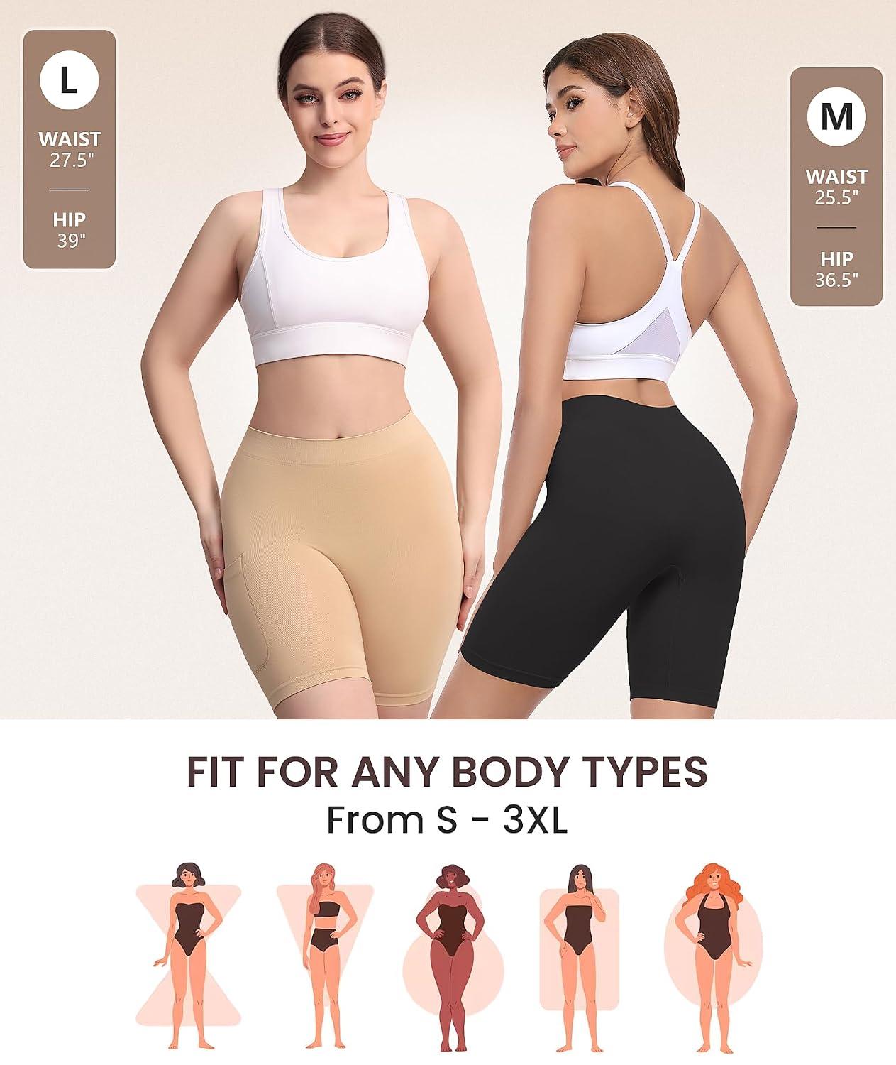 Okimay 3-Pack Seamless Anti-Chafing Slip Shorts — image 5