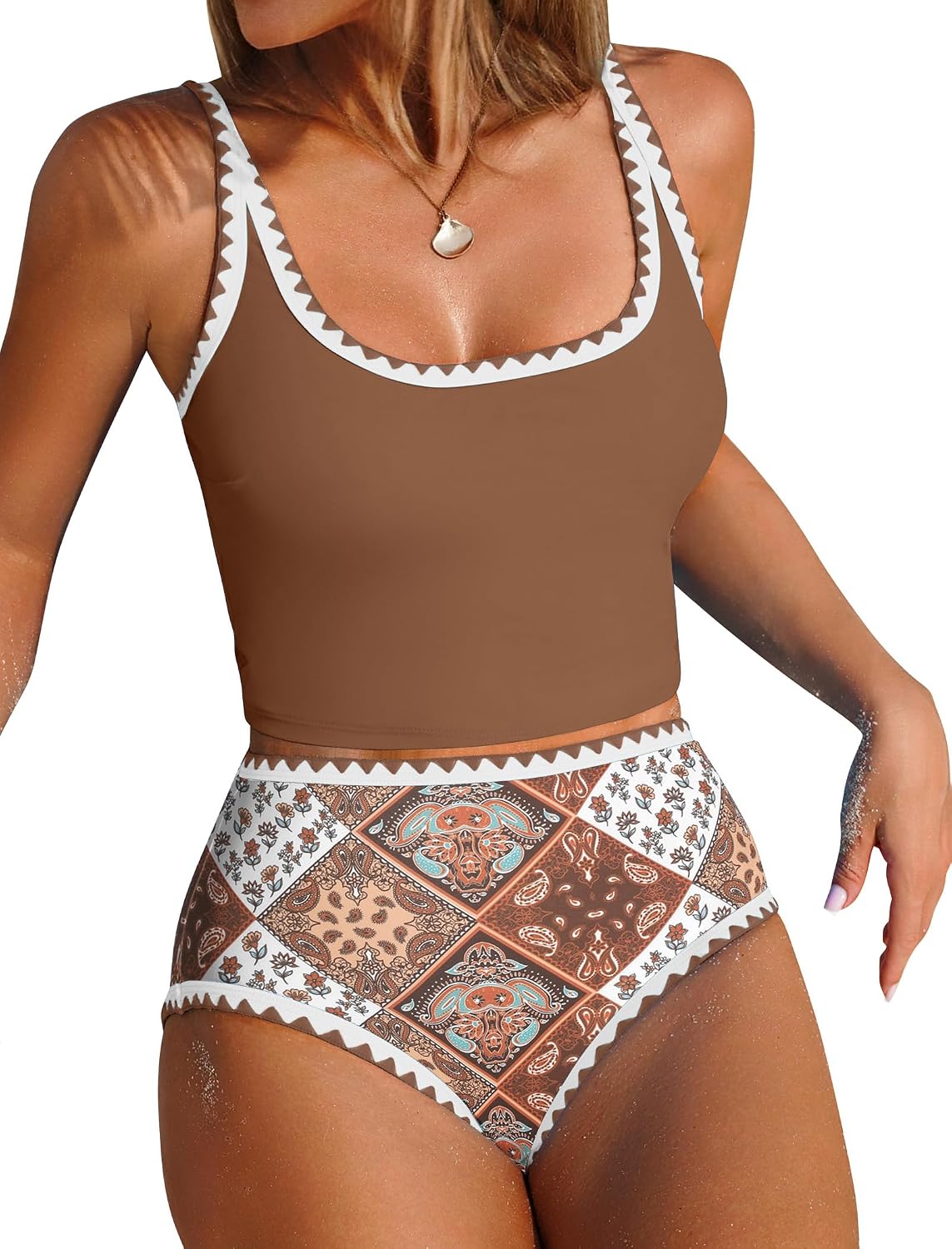 ZAFUL Tankini with Tummy Control and High Waist Bottom — image 9