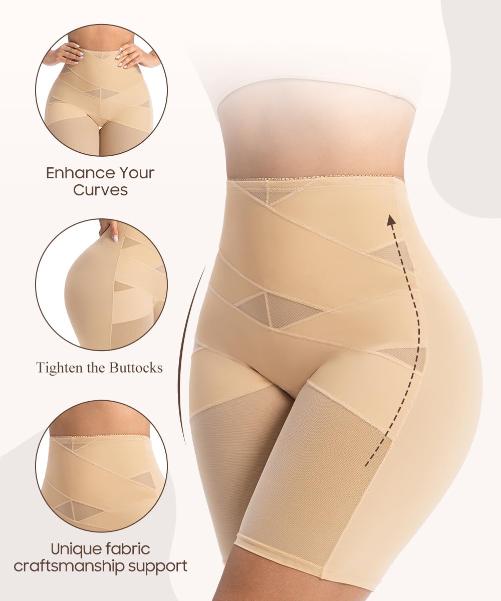 Pavviy Life High Waisted Tummy Control Shapewear Shorts — image 4