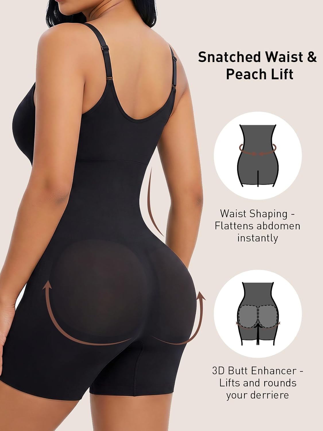 ATTLADY Seamless Tummy Control Shapewear Bodysuit — image 3