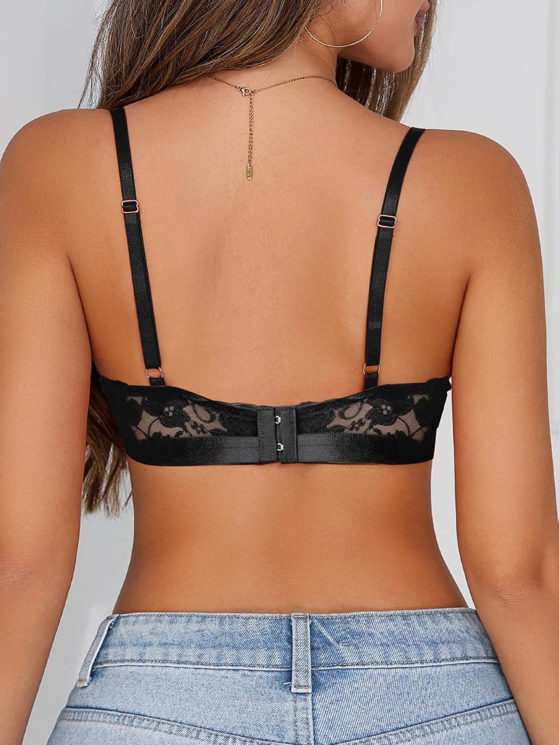 Vicarly Lace Floral Sheer Bralette for Women — image 3