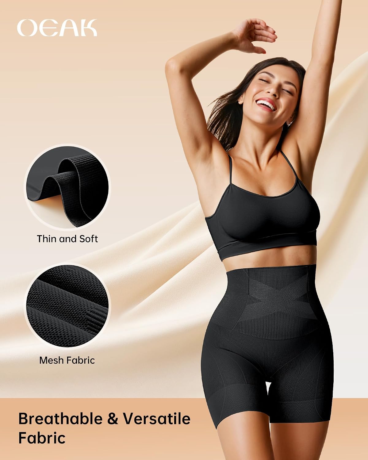OEAK High Waisted Tummy Control Shapewear Shorts — image 7