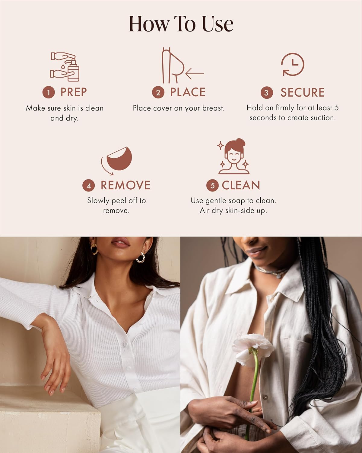 Bare Babe Reusable Waterproof Nipple Covers with Lift — image 8