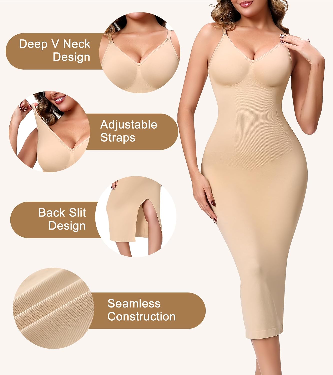 ANNZHIBRA Shapewear Slip Dress for Women — image 4
