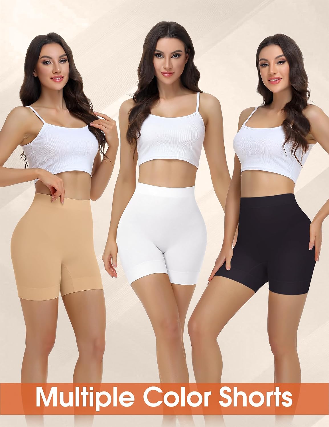 Niceuare 3-Pack Seamless Anti-Chafing Slip Shorts — image 2