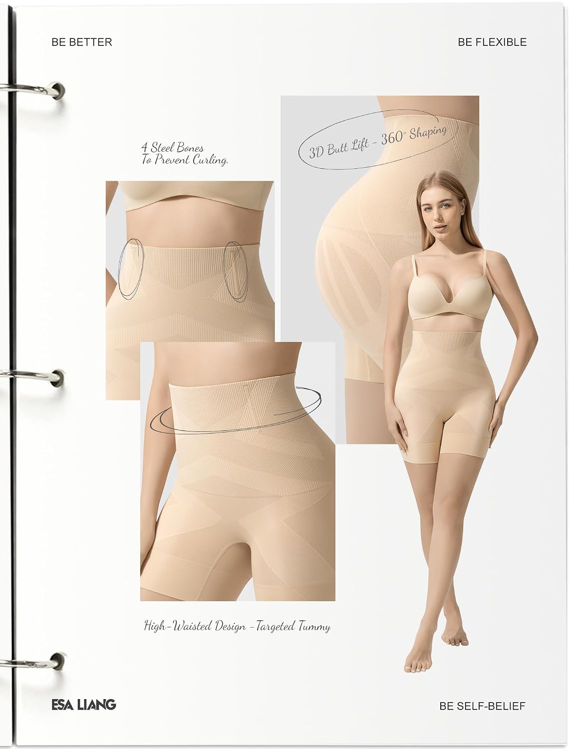 Esa Liang High Waisted Shapewear Shorts — image 3