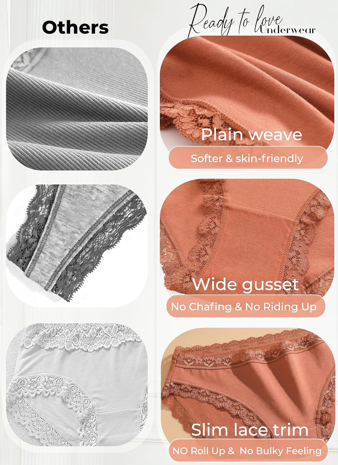 READY TO LOVE 6-Pack Lace Cheeky Bikini Panties — image 5