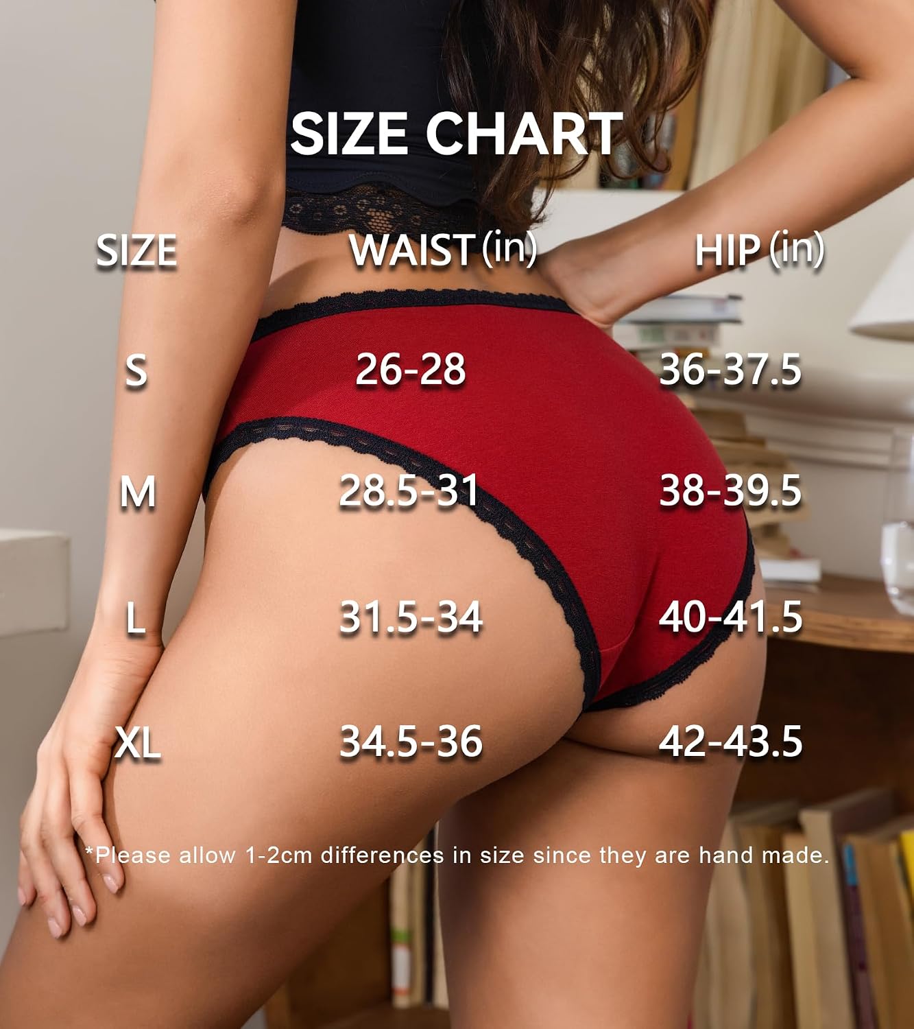Cotton Lace Low Rise Cheeky Bikini Panties 6-Pack — image 7