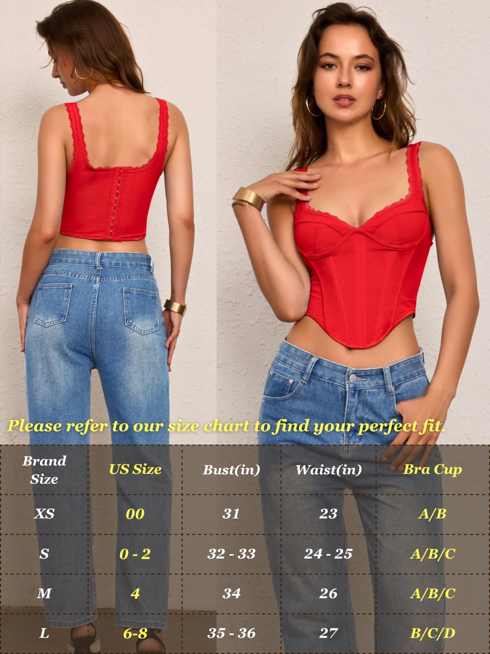 ChiaoLezhee V-Neck Lace Crop Corset Top — image 6