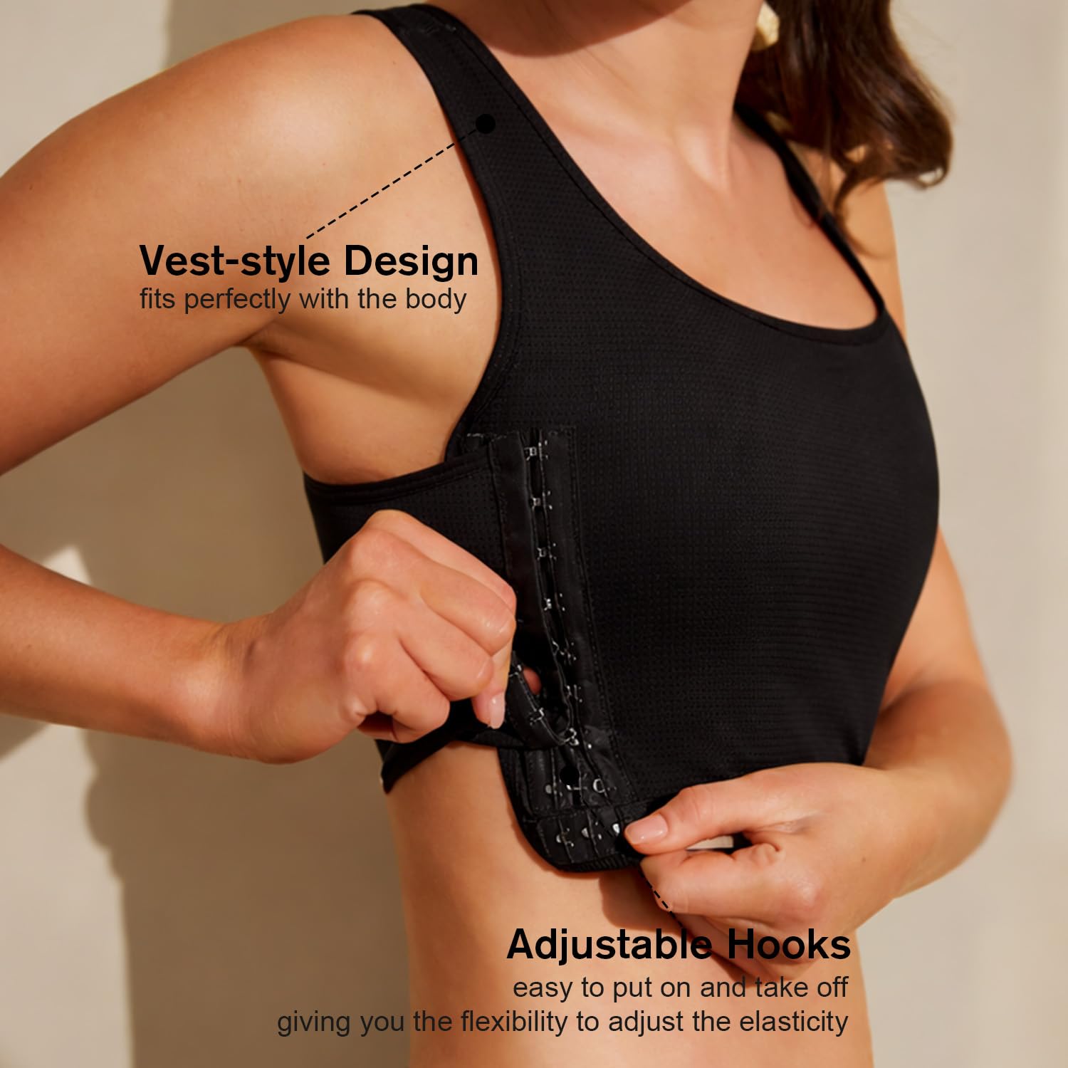MOVWIN Breathable Zip Up Chest Binder for FTM — image 4