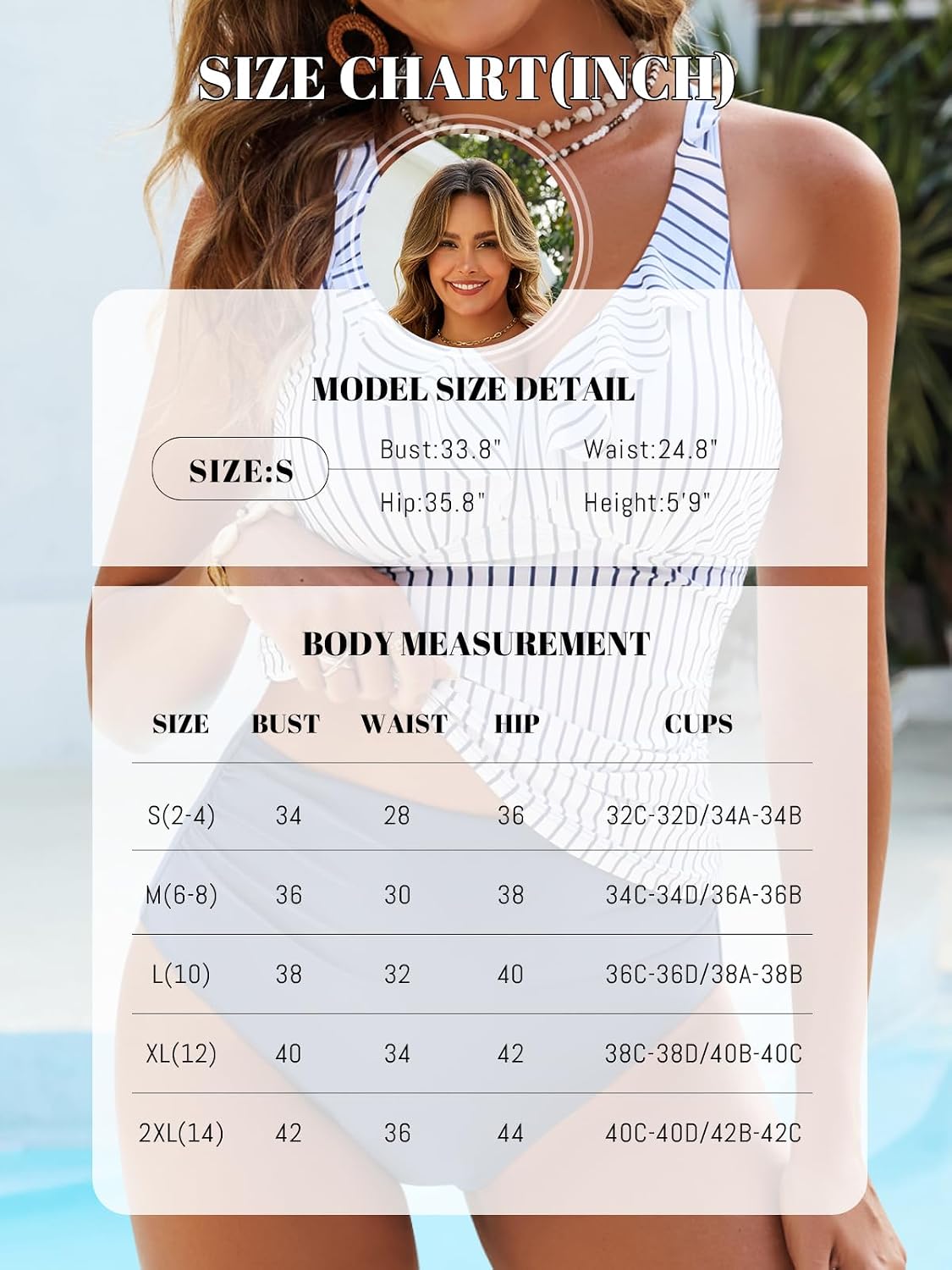 Dridreo Ruffle V-Neck Tankini Two-Piece — image 6