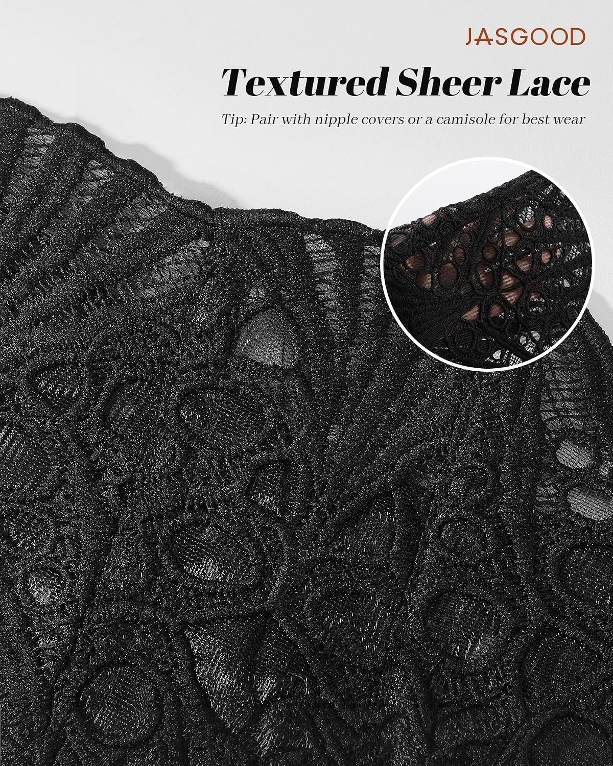 JASGOOD Women's Floral Lace Corset Top — image 2