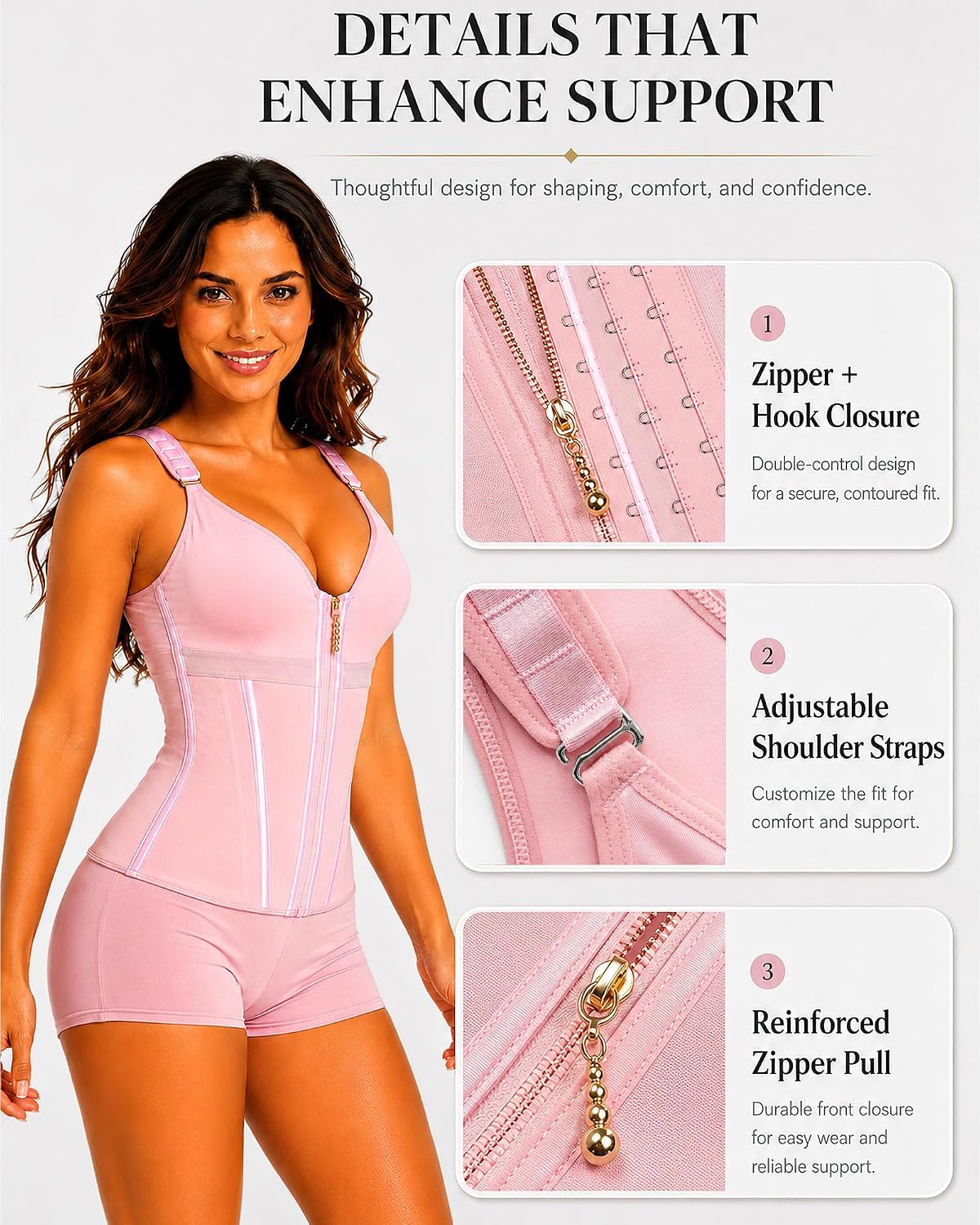 ZGQNBELLE Zipper Waist Trainer Vest with Bra — image 5