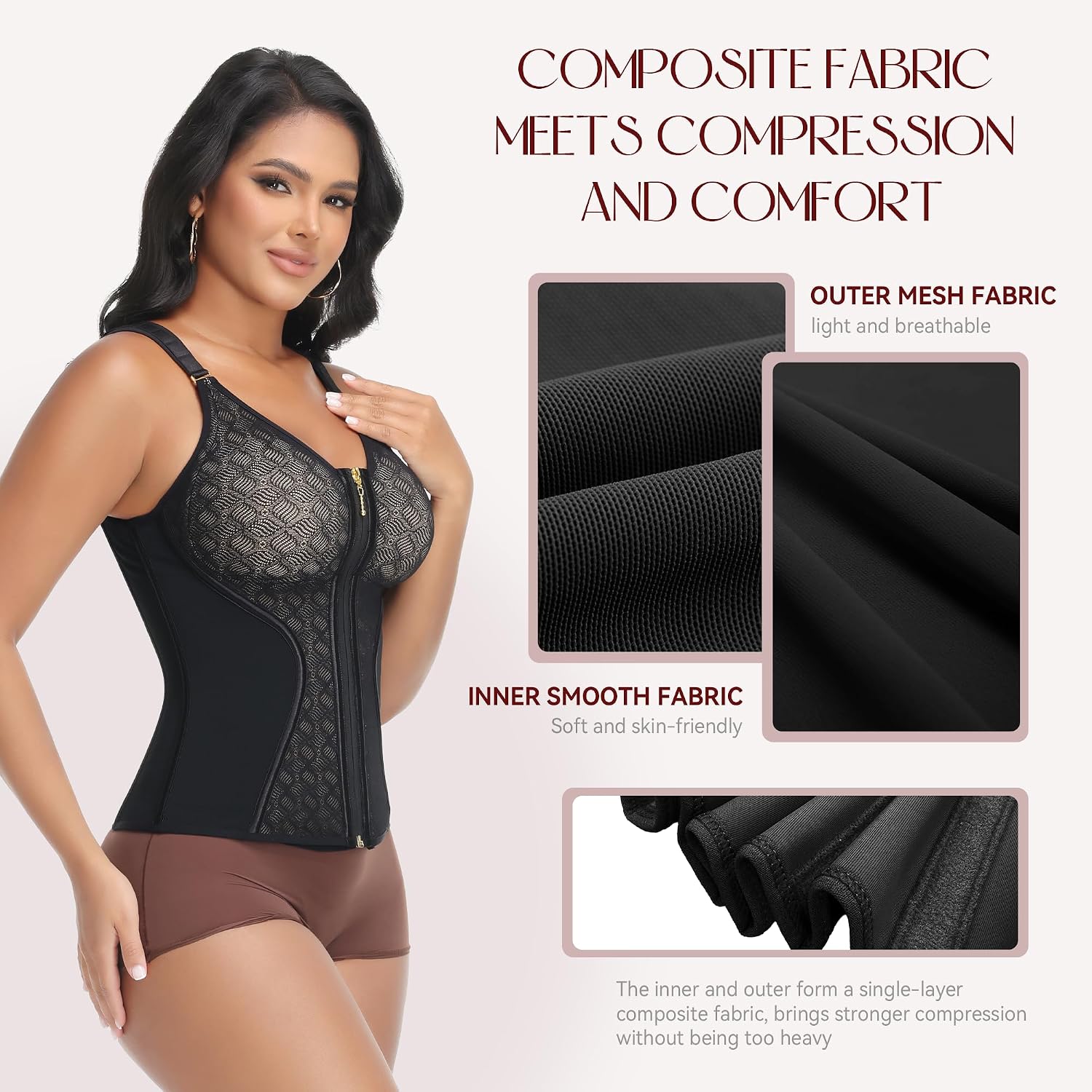 SHAPSHE Waist Trainer with Bra and Steel Bones — image 5
