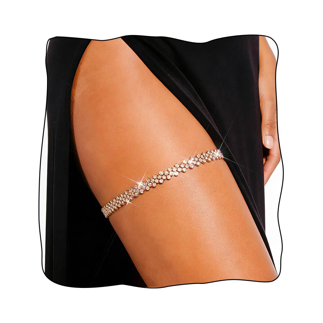 EVAZEN Rhinestone Thigh Chain Garter