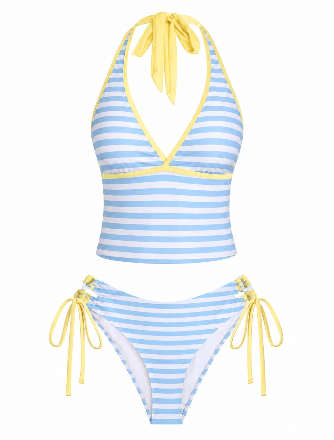 ZAFUL Deep V Printed Halter Tankini Set — image 12