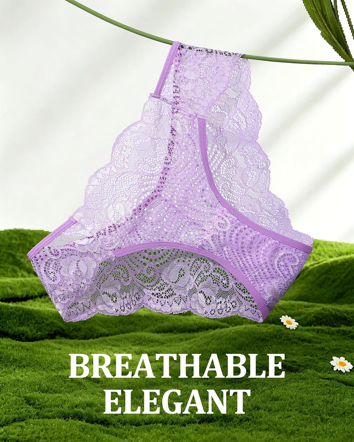 SIONCY Lace Cheeky Bikini Panties 5-Pack — image 5