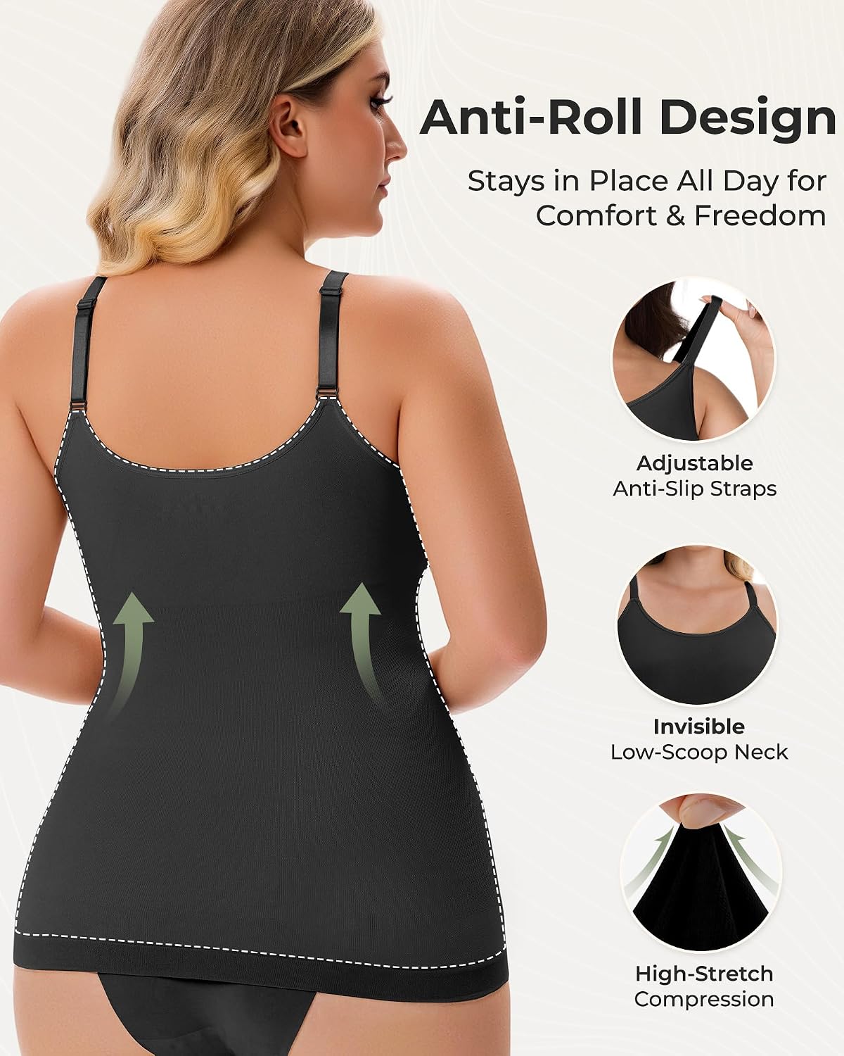 Inyself Women's Tummy Control Shapewear Cami — image 3