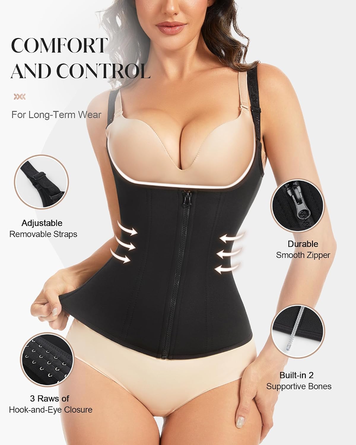 GYDEK Waist Trainer Corset with Zipper — image 4
