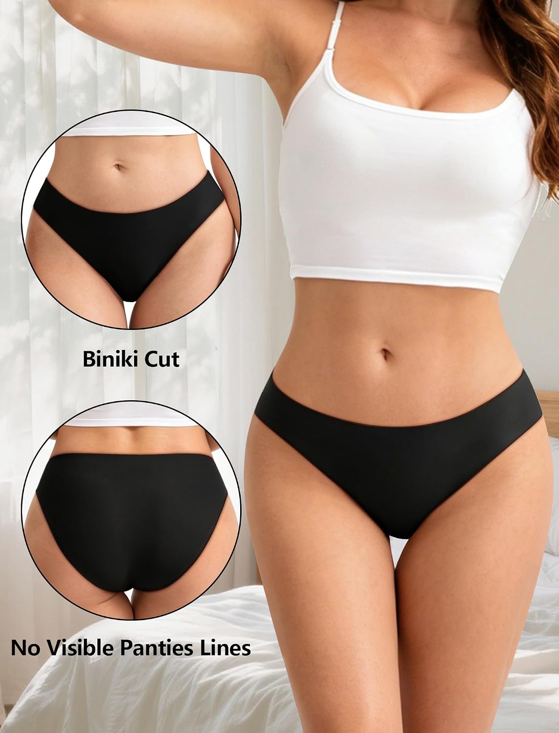 DUKAWA Seamless No Show Bikini Panties 6-Pack — image 3