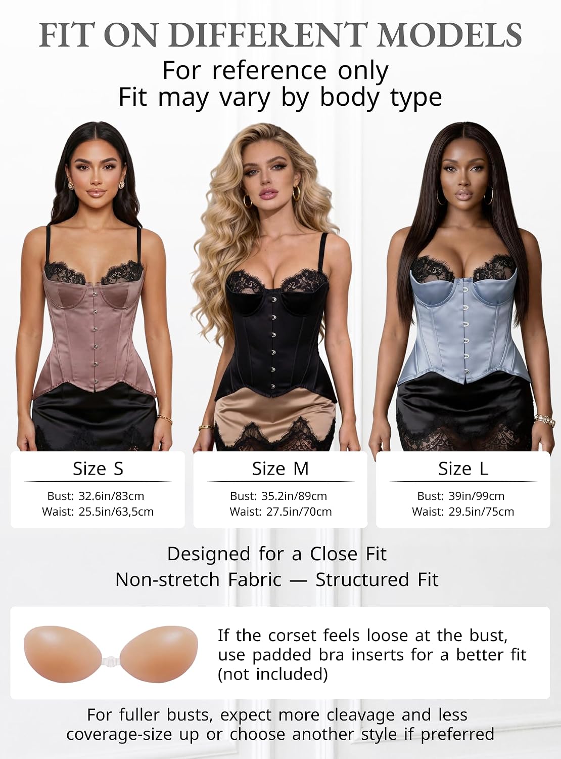 WS Waist Secrets Overbust Satin Corset Bustier — image 5