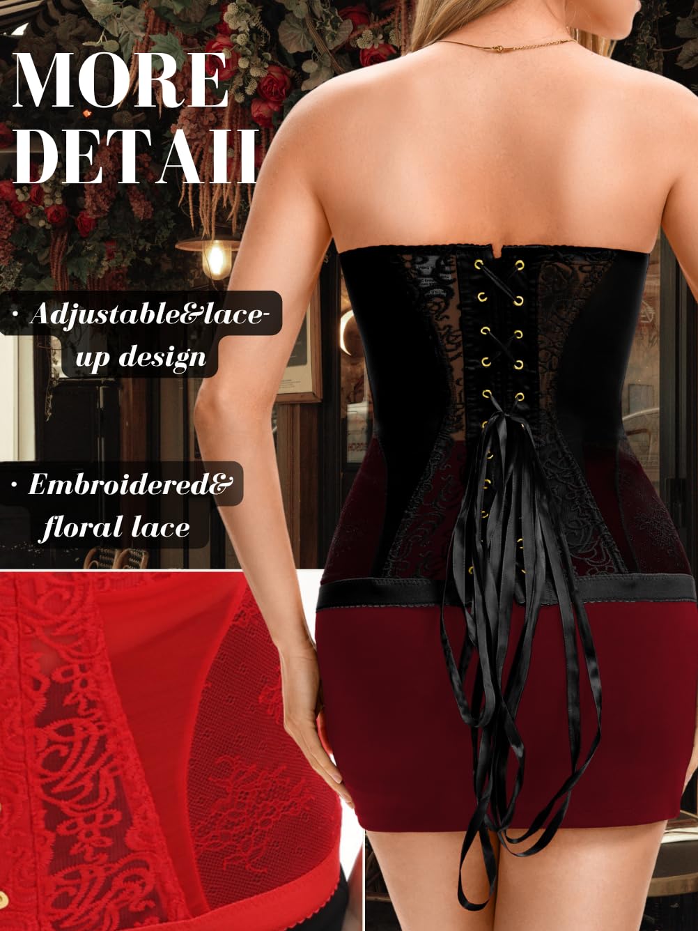 ChiaoLezhee 3D Floral Lace Corset Bustier — image 3