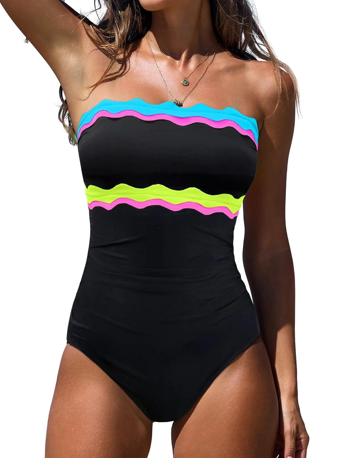 Strapless Tummy Control One Piece Swimsuit — image 8