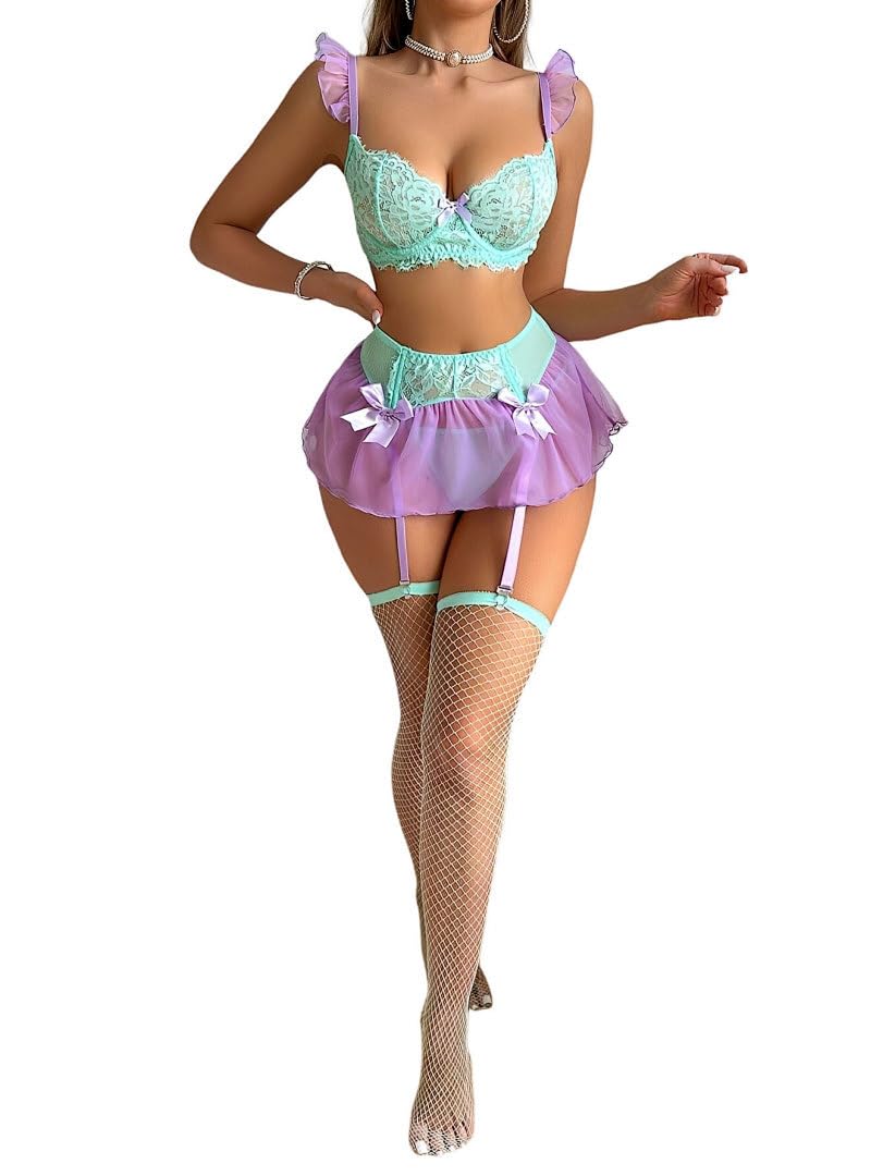 LadyIn Lace Lingerie Set with Stockings — image 3